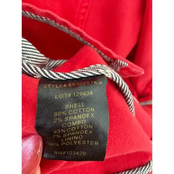 Peyton Jensen Red Blazer Jacket – Tailored Stretch – Size S - Picture 9 of 10